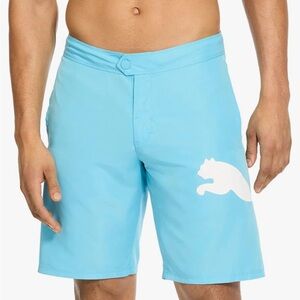 Puma Blue Swim Shorts with White Logo